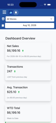 Creative POS sales dashboard